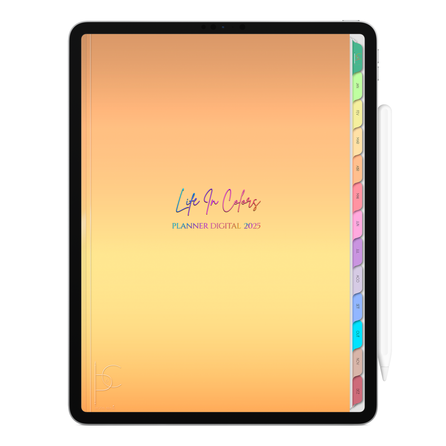 Planner Digital Vertical Life In Colors 2025 Horizonte do Invisível pt-BR • Para iPad e Tablet Android • Download Imediato