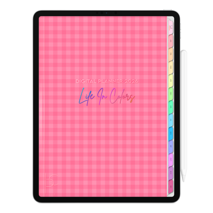 Digital Planner 2026 Vertical Life In Colors Beautiful Notes ENG • For iPad and Android Tablet • Immediate Download