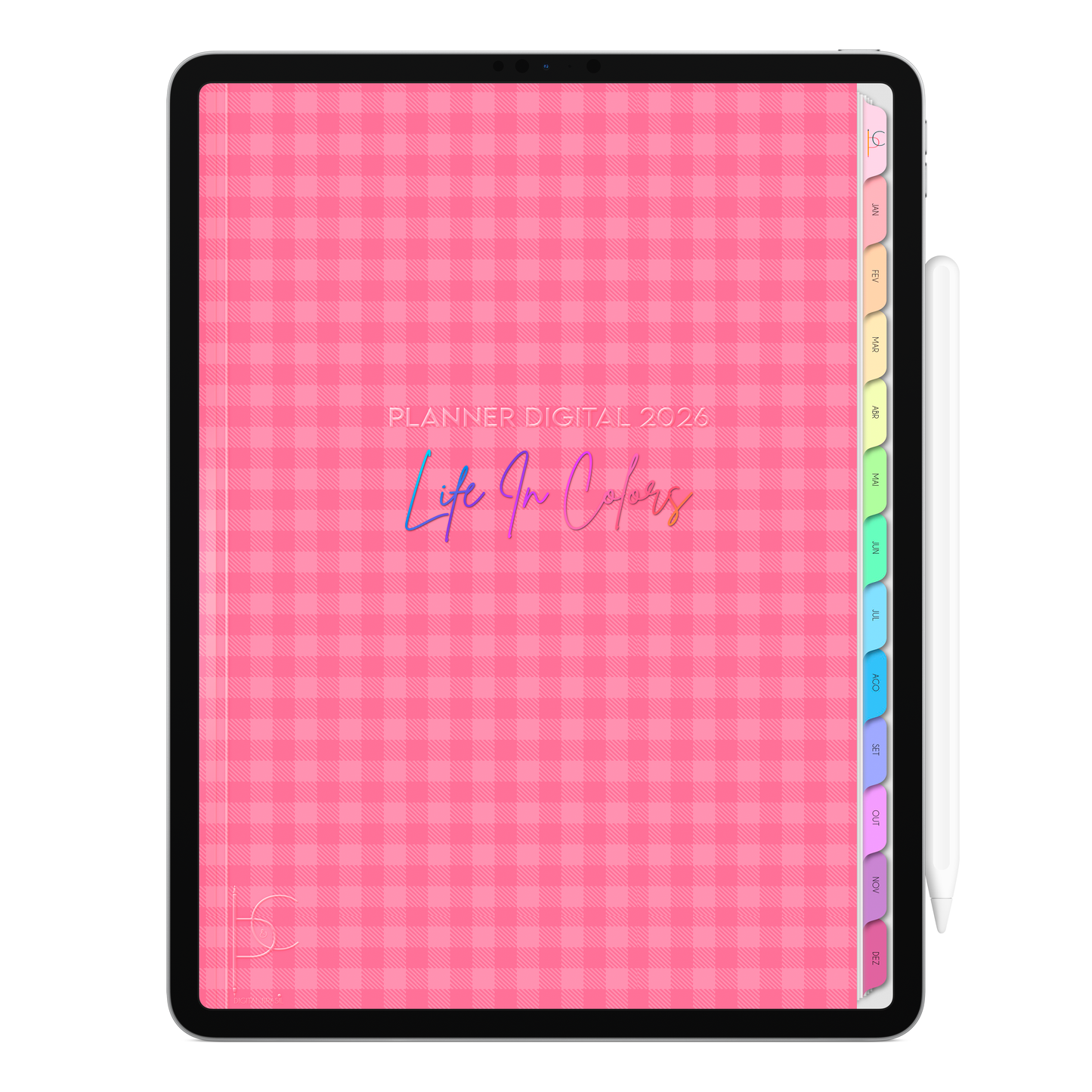 Planner Digital 2026 Vertical Life In Colors Harmonie pt-BR • Para iPad e Tablet Android • Download Imediato