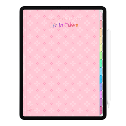 Digital Planner 2026 Vertical Life In Colors Creative Notes ENG • For iPad and Android Tablet • Immediate Download