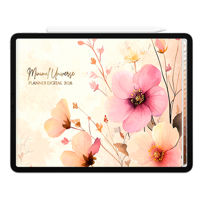 Planner Digital 2026 Horizontal Minimal Universe Fonte Viva pt-BR • Para iPad e Tablet Android • Download Imediato