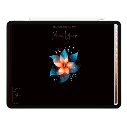 Planner Digital 2025 Horizontal Minimal Universe Sintonia Estelar pt-BR • Para iPad e Tablet Android • Download Imediato