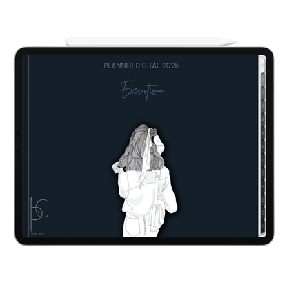 Planner Digital 2025 Horizontal Executivo Tudo Novo pt-BR • Para iPad e Tablet Android • Download Imediato