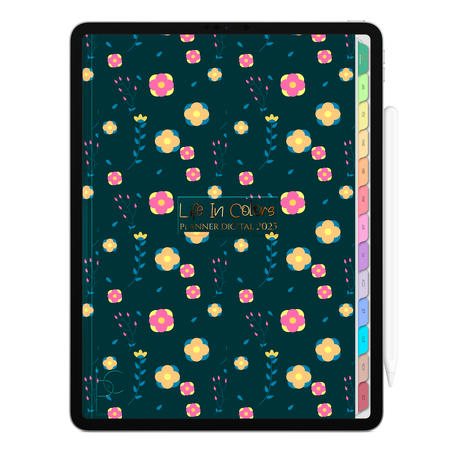 Planner Digital Vertical Life In Colors 2025 Fragmentos Eternos pt-BR • Para iPad e Tablet Android • Download Imediato