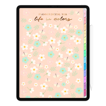 Planner Digital 2026 Vertical Life In Colors Meiga pt-BR • Para iPad e Tablet Android • Download Imediato