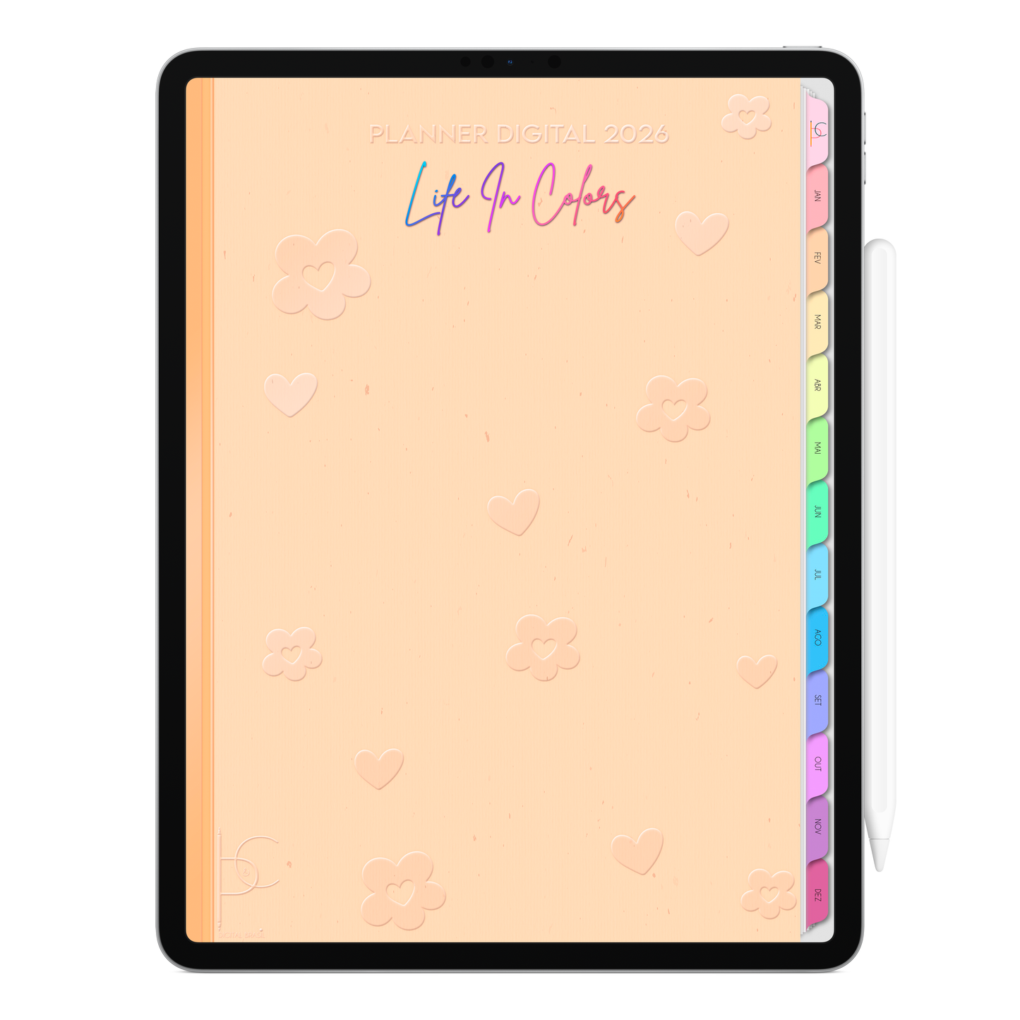 Planner Digital 2026 Vertical Life In Colors Essential pt-BR • Para iPad e Tablet Android • Download Imediato