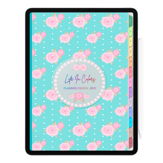 Planner Digital Vertical Life In Colors 2025 Lirismo Visual pt-BR • Para iPad e Tablet Android • Download Imediato