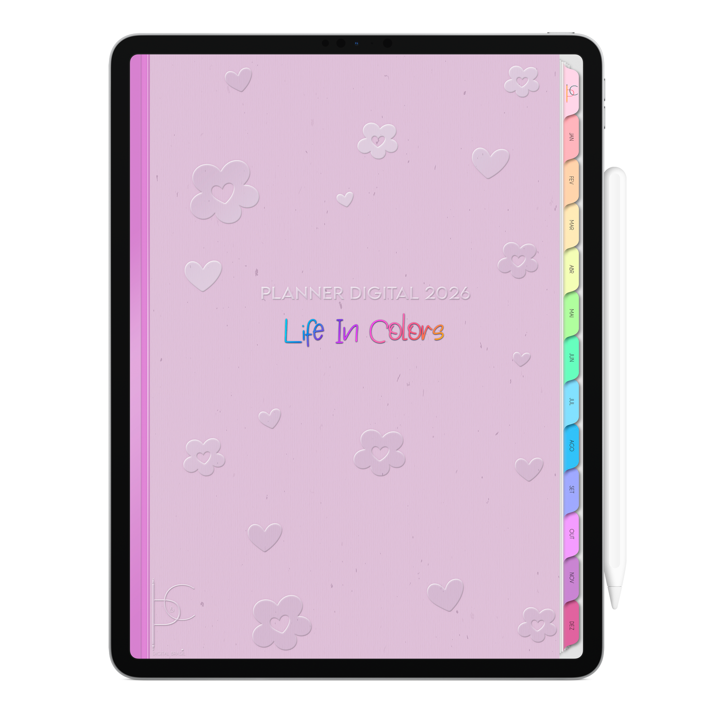 Planner Digital 2026 Vertical Life In Colors Fluir pt-BR • Para iPad e Tablet Android • Download Imediato