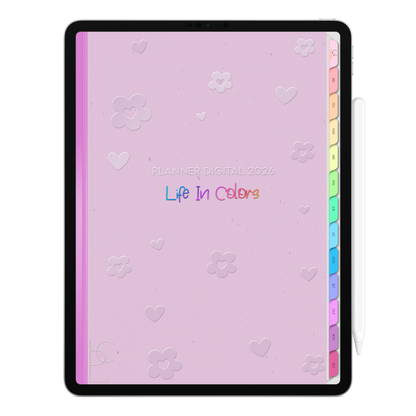 Planner Digital 2026 Vertical Life In Colors Fluir pt-BR • Para iPad e Tablet Android • Download Imediato