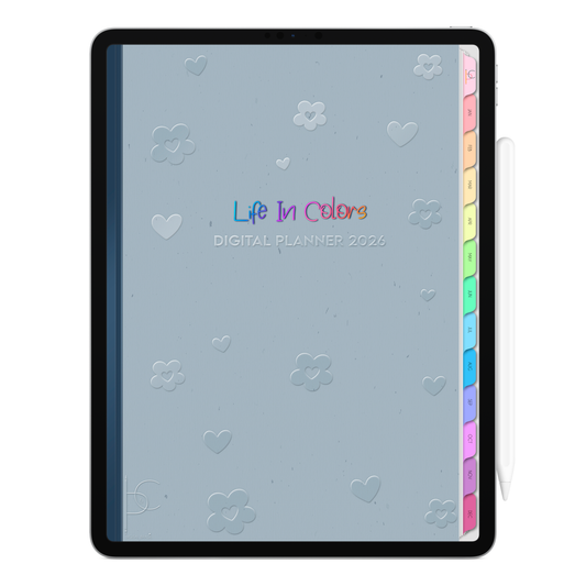 Digital Planner 2026 Vertical Life In Colors Inspired Notes ENG • For iPad and Android Tablet • Immediate Download