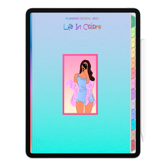 Planner Digital Vertical Life In Colors 2025 Essência Oculta pt-BR • Para iPad e Tablet Android • Download Imediato