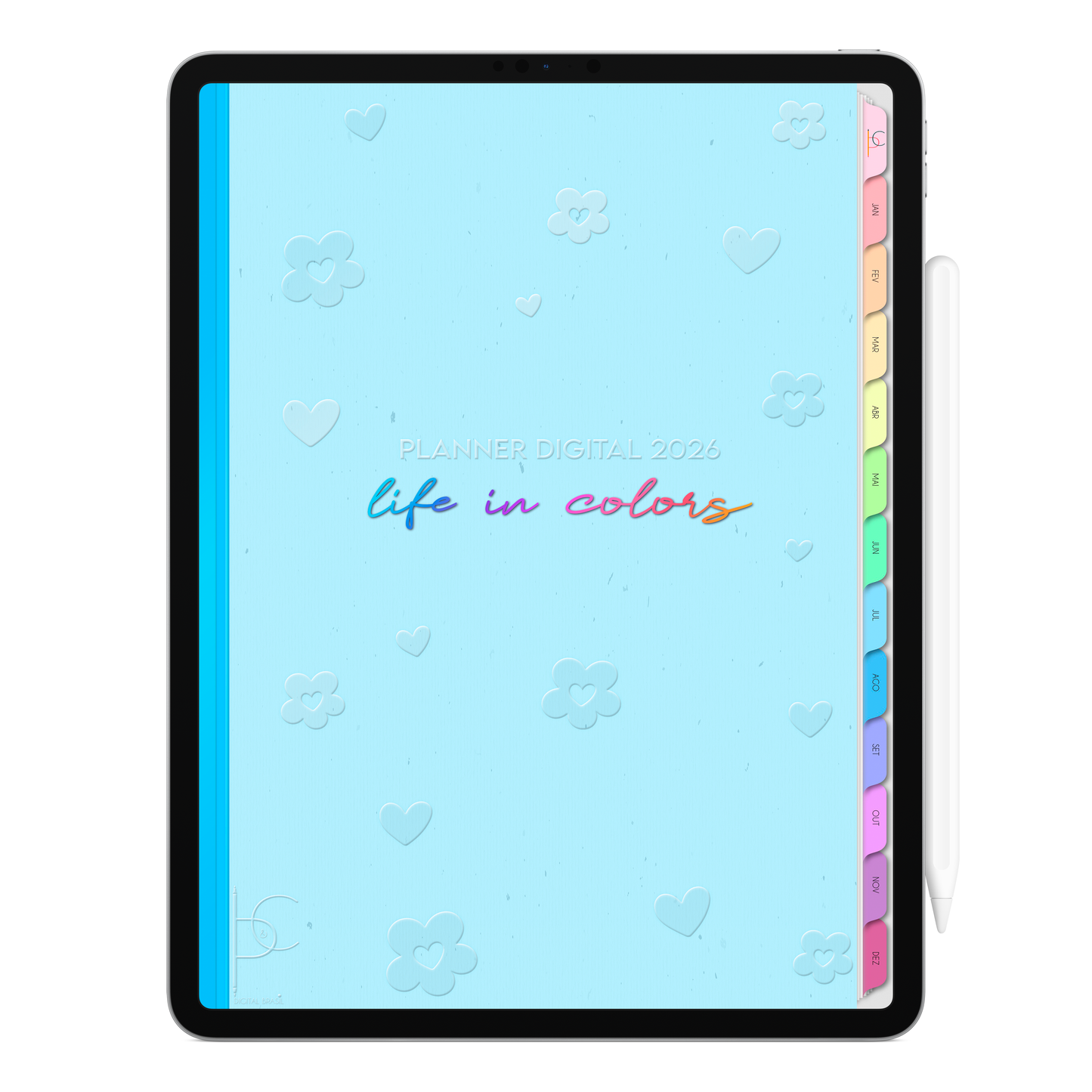 Planner Digital 2026 Vertical Life In Colors Doce Silêncio pt-BR • Para iPad e Tablet Android • Download Imediato