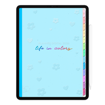 Planner Digital 2026 Vertical Life In Colors Doce Silêncio pt-BR • Para iPad e Tablet Android • Download Imediato