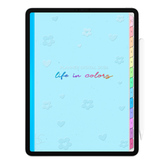 Planner Digital 2026 Vertical Life In Colors Doce Silêncio pt-BR • Para iPad e Tablet Android • Download Imediato