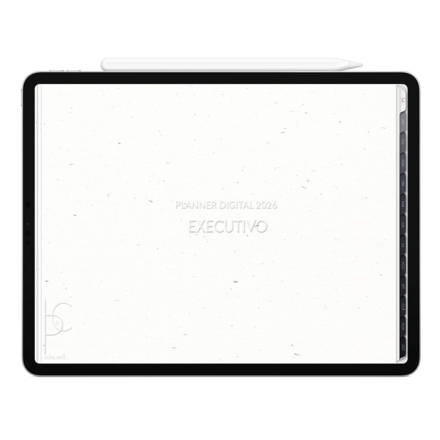 Planner Digital 2026 Horizontal Executivo Domínio Elevado pt-BR • Para iPad e Tablet Android • Download Imediato