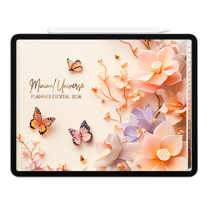Planner Digital 2026 Horizontal Minimal Universe Vitalidade Serena pt-BR • Para iPad e Tablet Android • Download Imediato