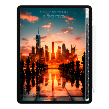 Planner Digital 2026 Vertical Executivo Domine o Jogo pt-BR • Para iPad e Tablet Android • Download Imediato