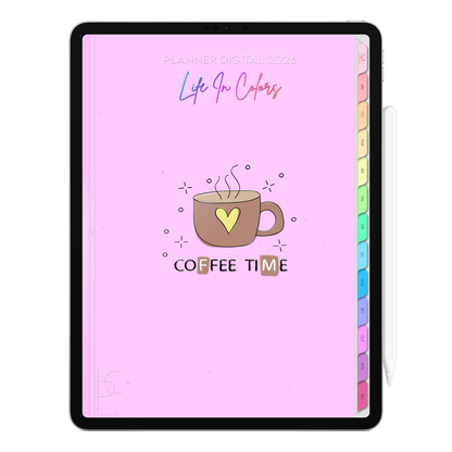 Planner Digital 2026 Vertical Life In Colors Momento Presente pt-BR • Para iPad e Tablet Android • Download Imediato