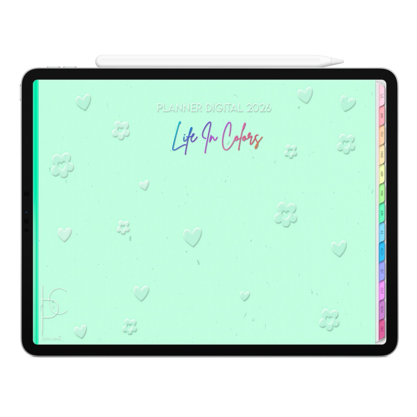 Planner Digital 2026 Horizontal Life In Colors Refúgio de Luz pt-BR • Para iPad e Tablet Android • Download Imediato