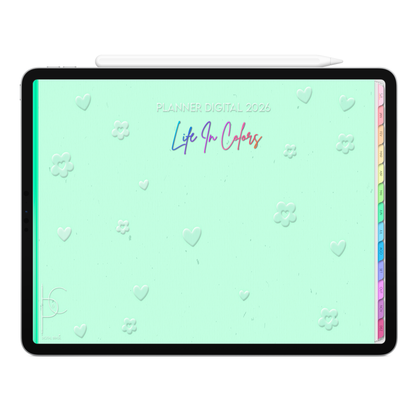 Planner Digital 2026 Horizontal Life In Colors Refúgio de Luz pt-BR • Para iPad e Tablet Android • Download Imediato