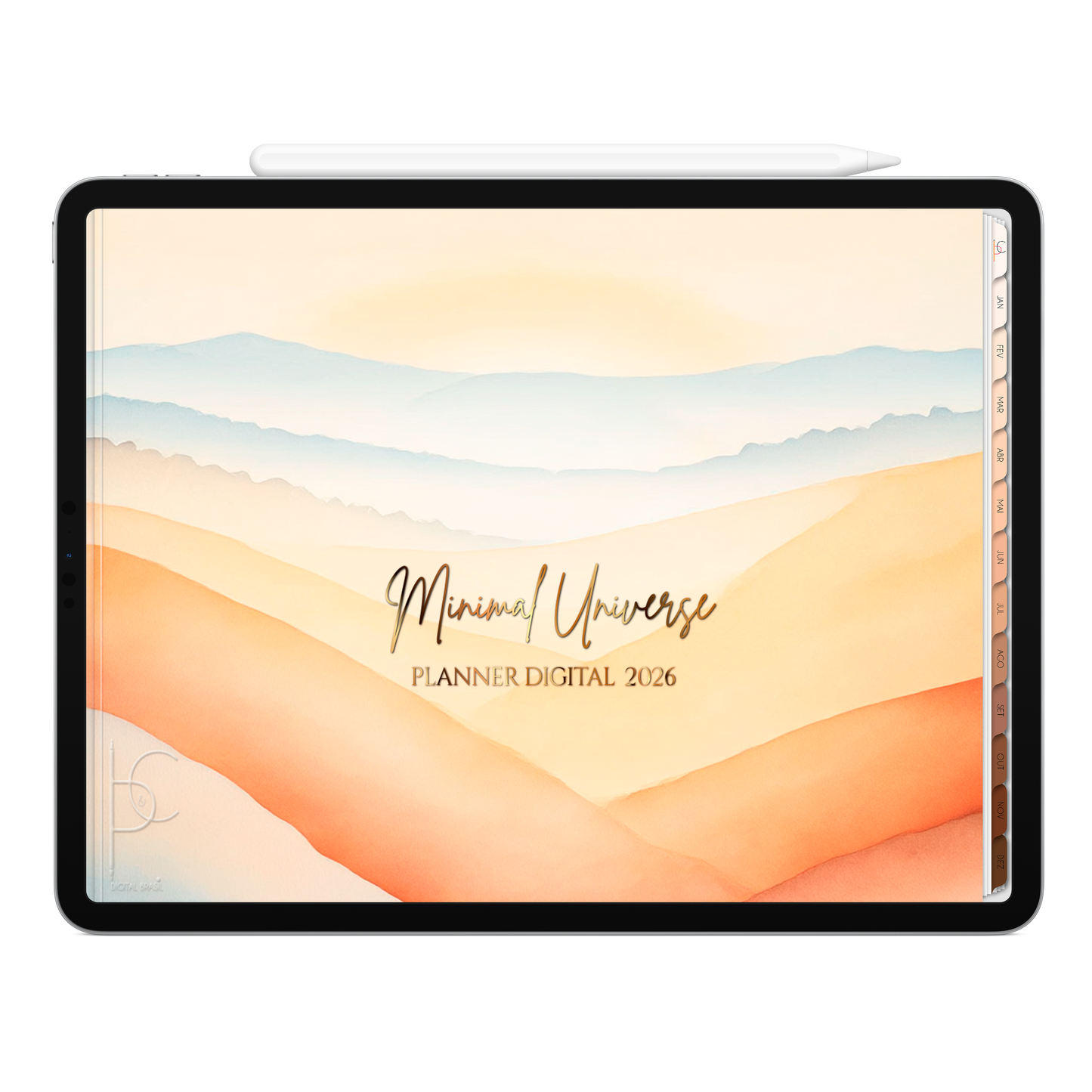 Planner Digital 2026 Horizontal Minimal Universe Horizonte Expandido pt-BR • Para iPad e Tablet Android • Download Imediato