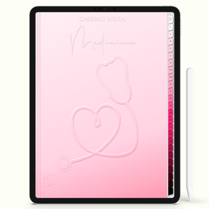 Caderno Digital Blush Eu Escolhi Medi Medicina 24 Matérias • iPad Tablet Android • Download instantâneo • Sustentável