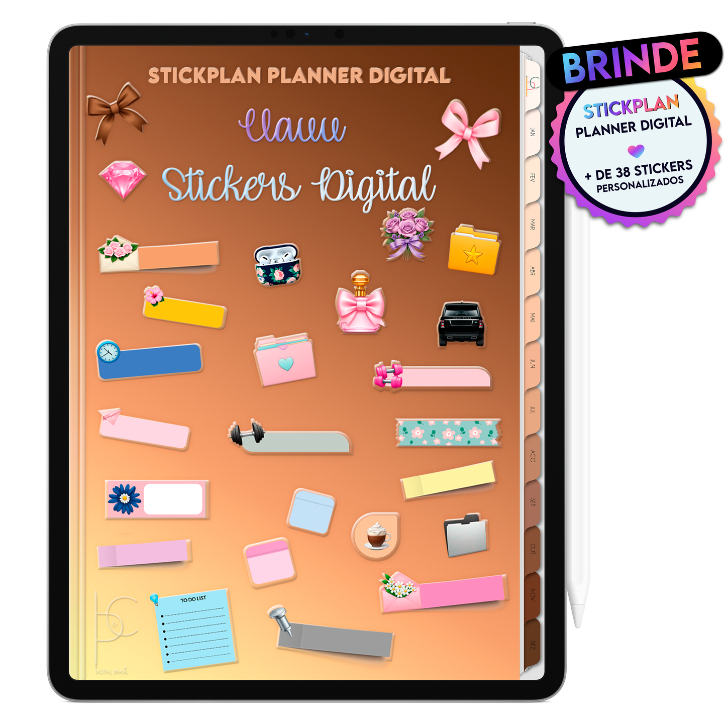 Planner Digital 2026 Horizontal Minimal Universe Calmo e Brando pt-BR • Para iPad e Tablet Android • Download Imediato