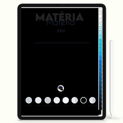 Caderno Digital 24 Matérias - capa da matéria, caderno digital para iPad e Tablet Android. Cadernos & Planner Digital Brasil