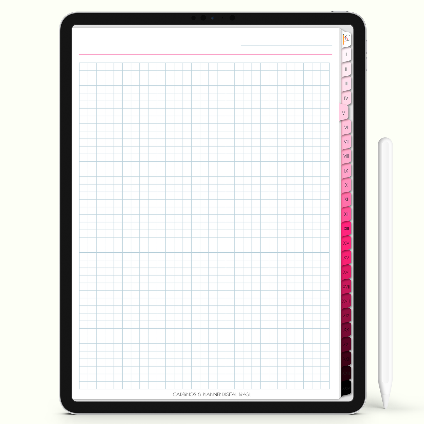 Caderno Digital Blush Bela Noite 24 Matérias • iPad Tablet Android • Download instantâneo • Sustentável