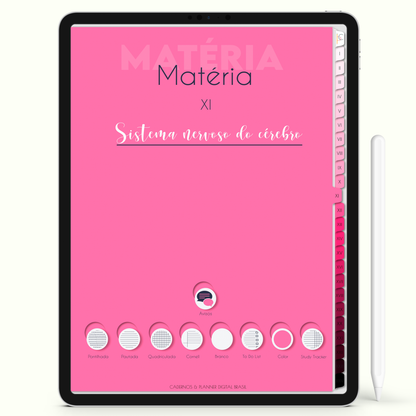 Caderno Digital Blush Biomedicina Prática de Laboratório 24 Matérias • Para iPad e Tablet Android • Download instantâneo • Sustentável