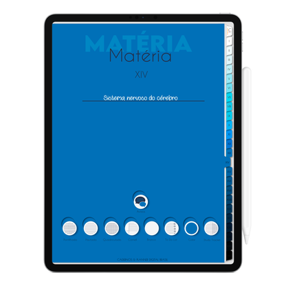 Caderno Digital 24 Matérias - página pautada do caderno digital para iPad e Tablet Android. Cadernos & Planner Digital Brasil