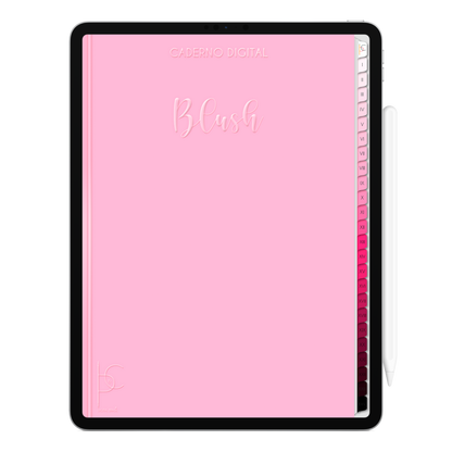 Caderno Digital Blush Amor Amor 24 Matérias • Para iPad e Tablet Android • Download instantâneo • Sustentável