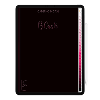 Caderno Digital Blush Bela Noite 24 Matérias • iPad Tablet Android • Download instantâneo • Sustentável