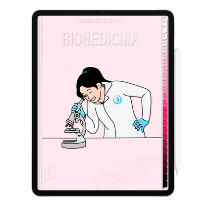 Caderno Digital Blush Biomedicina Dedicação Científica 24 Matérias • Para iPad e Tablet Android • Download instantâneo • Sustentável