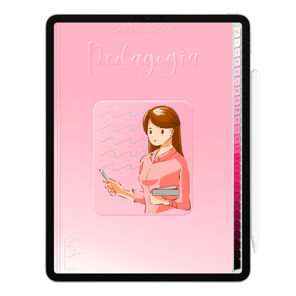 Caderno Digital Blush Pedagogia Dedicação e Altruísmo 24 Matérias • Para iPad e Tablet Android • Download instantâneo • Sustentável