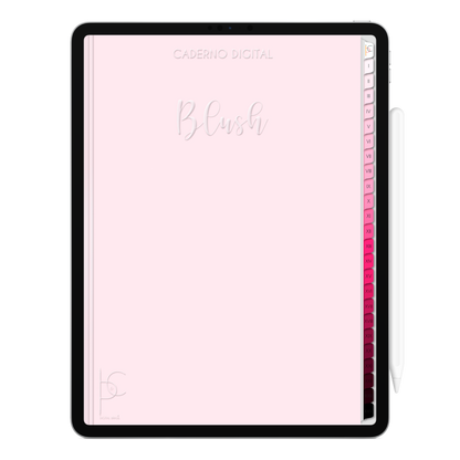 Caderno Digital Blush Delicadeza 24 Matérias • iPad e Tablet Android • Download instantâneo • Sustentável