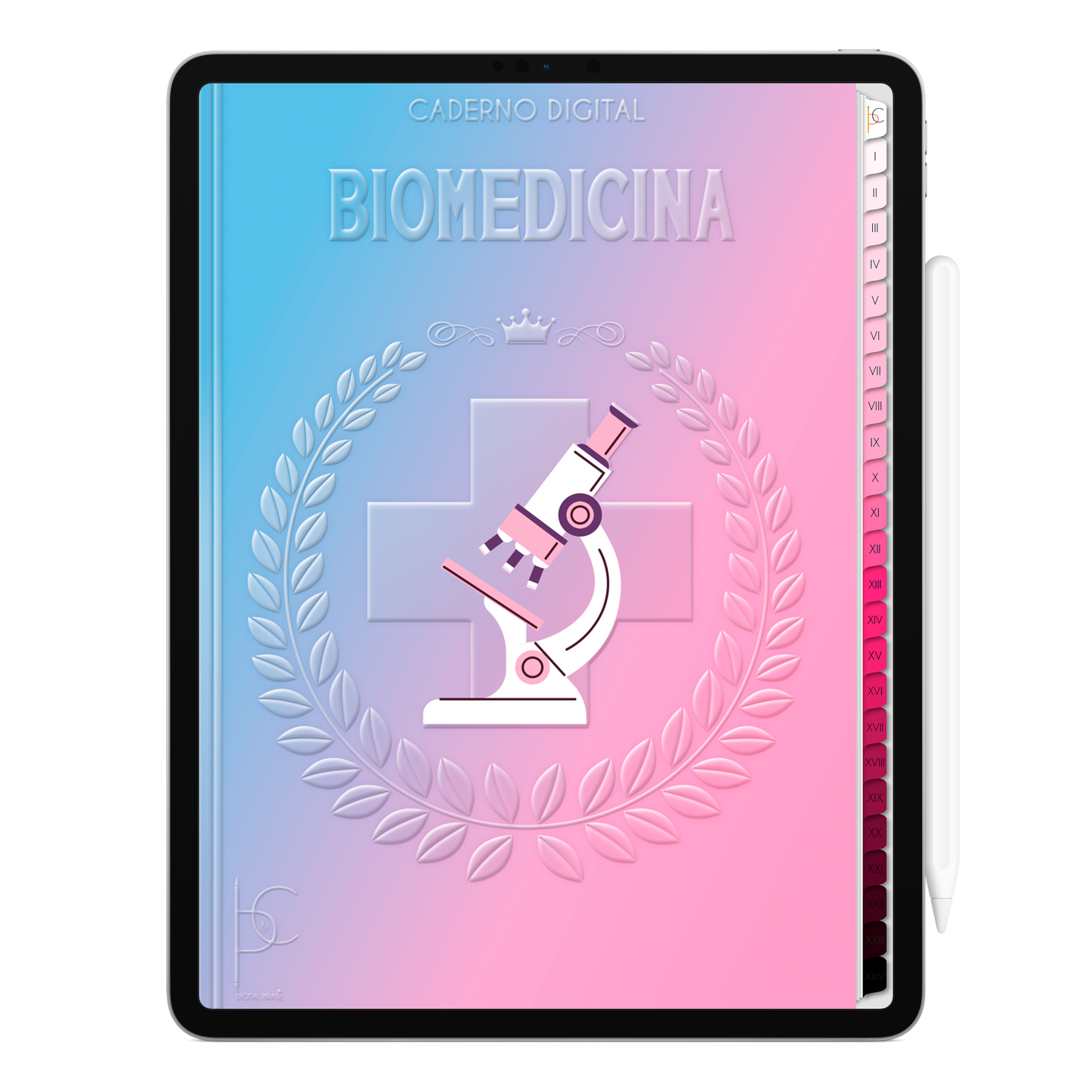 Caderno Digital Blush Descobertas 24 Matérias • Para iPad e Tablet Android • Download instantâneo • Sustentável