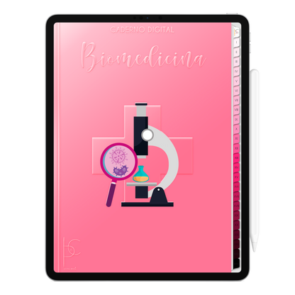 Caderno Digital Blush Biomedicina Enxergue Além 24 Matérias • Para iPad e Tablet Android • Download instantâneo • Sustentável