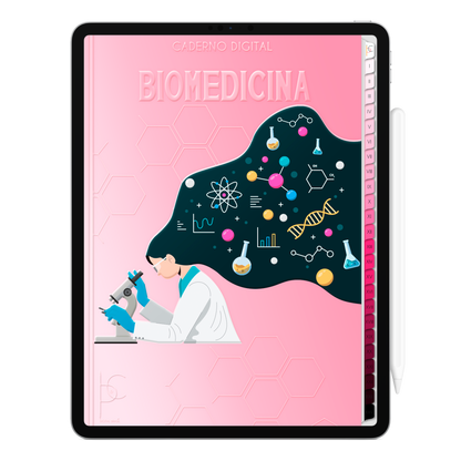 Caderno Digital Blush Mente Brilhante 24 Matérias • Para iPad e Tablet Android • Download instantâneo • Sustentável