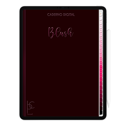 Caderno Digital Blush Mistério da Noite 24 Matérias • Para iPad e Tablet Android • Download instantâneo • Sustentável