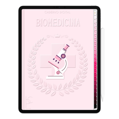 Caderno Digital Blush Biomedicina Plenitude 24 Matérias • Para iPad e Tablet Android • Download instantâneo • Sustentável