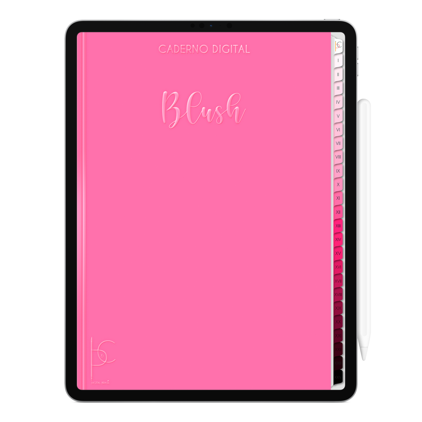 Caderno Digital Blush Puro Amor 24 Matérias • Para iPad e Tablet Android • Download instantâneo • Sustentável