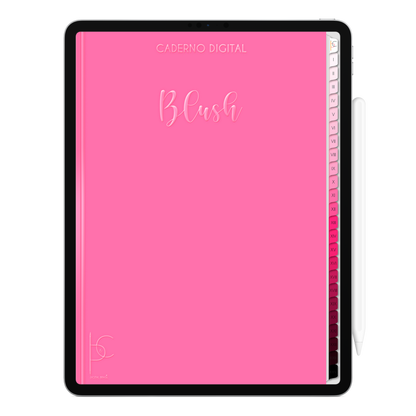 Caderno Digital Blush Puro Amor 24 Matérias • Para iPad e Tablet Android • Download instantâneo • Sustentável