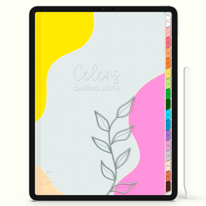 Caderno Digital Colors Delicacy Of Flowers 16 Matérias • iPad Tablet Android • Download instantâneo • Sustentável