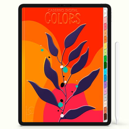 Caderno Digital Colors Notes Tropical 16 Matérias • Para iPad e Tablet Android • Download instantâneo • Sustentável