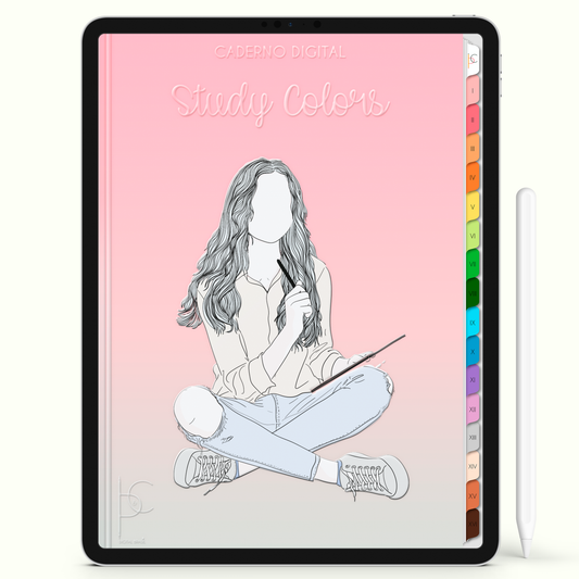 Caderno Digital Colors Study Colors Note 16 Matérias • Para iPad e Tablet Android • Download instantâneo • Sustentável