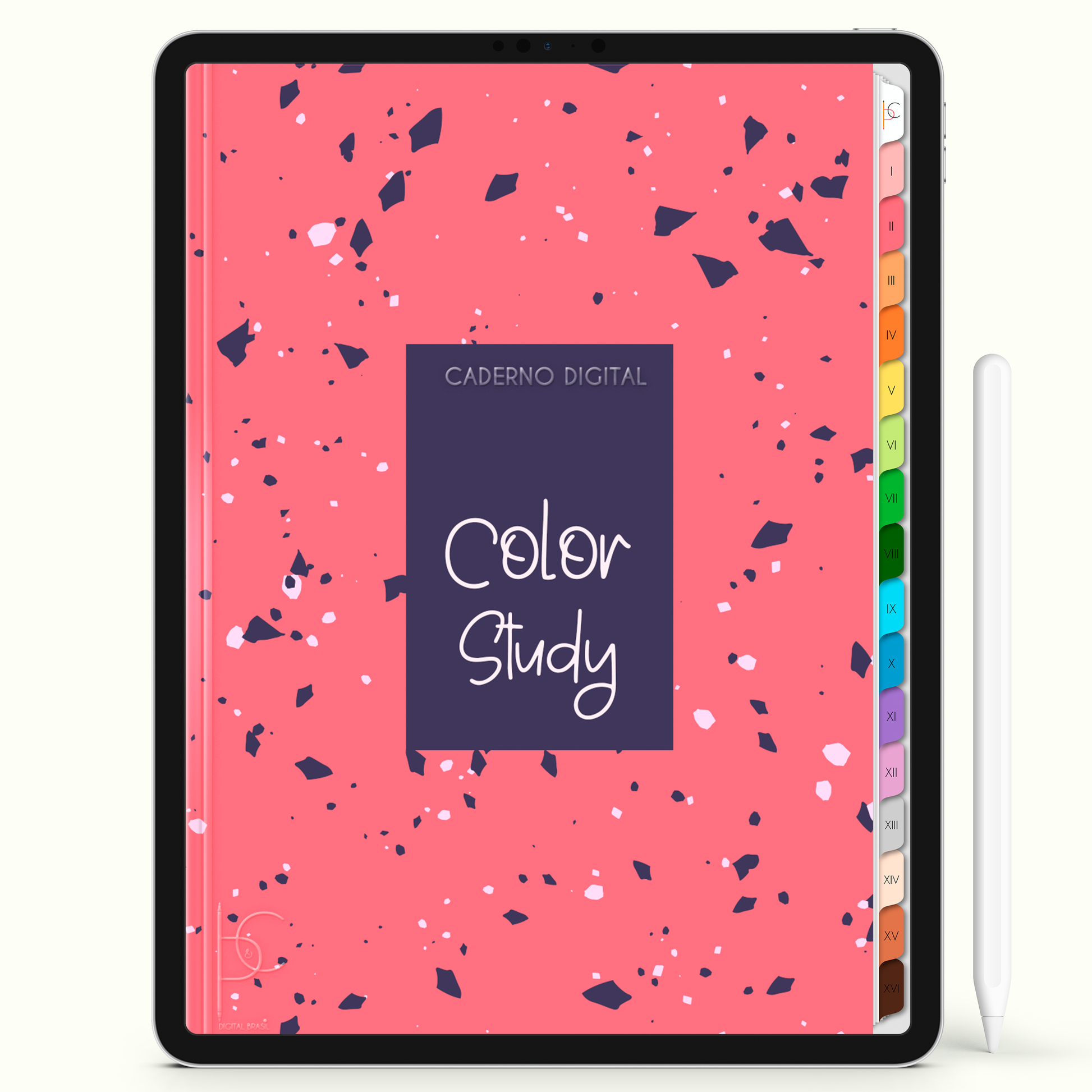 Caderno Digital Colors 16 Matérias • Para iPad e Tablet Android • Download instantâneo • Sustentável