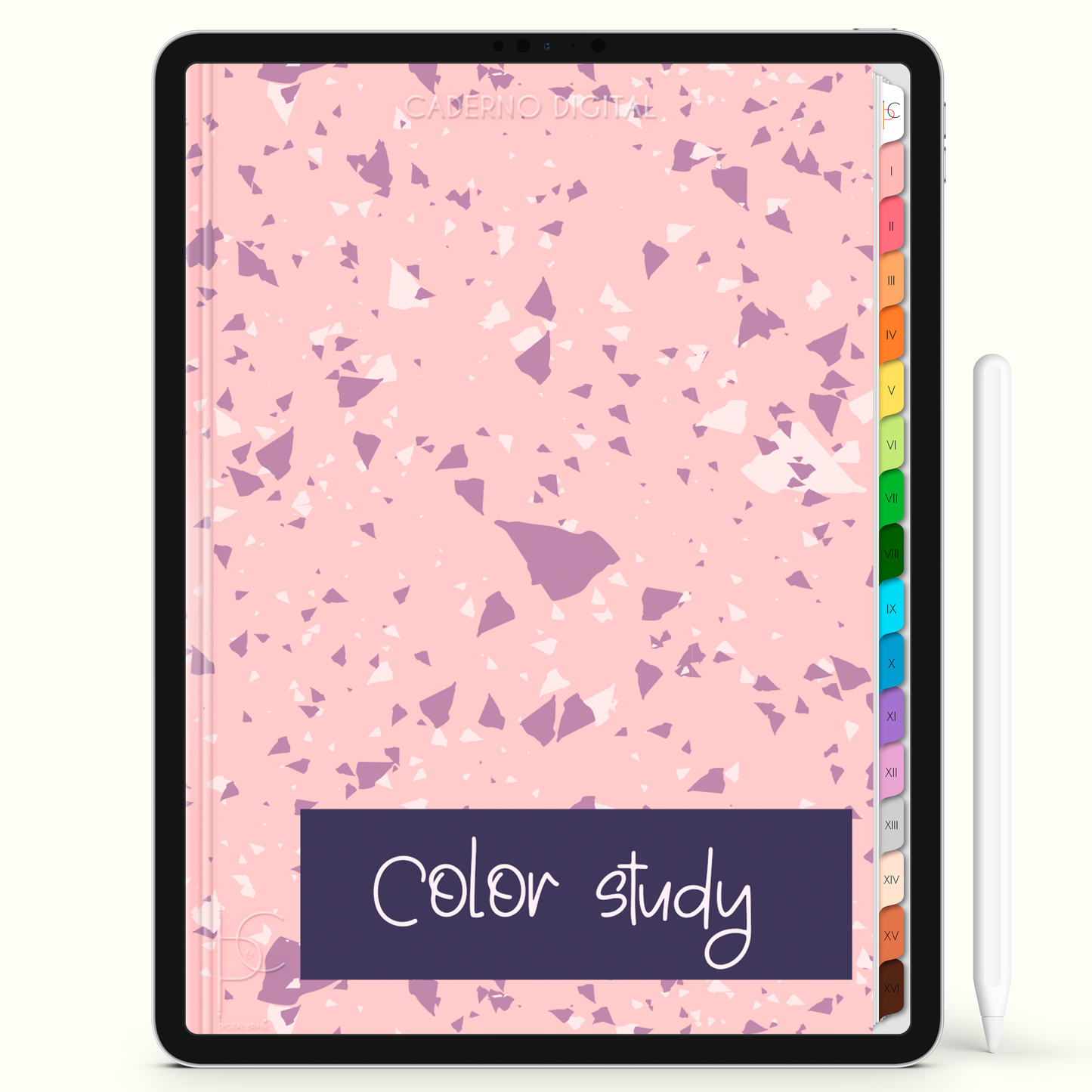 Caderno Digital Colors Study 16 Matérias • Para iPad e Tablet Android • Download instantâneo • Sustentável