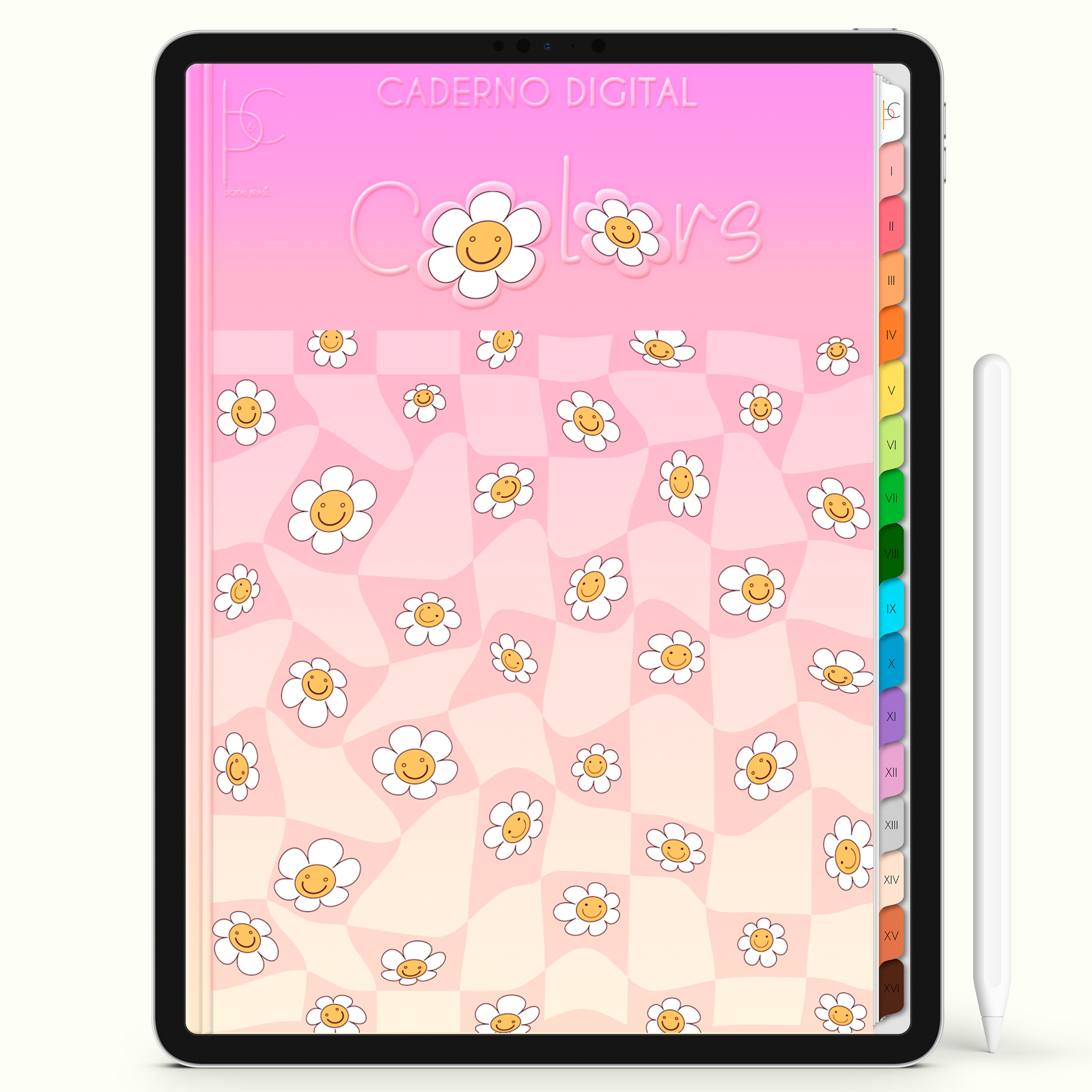 Caderno Digital Colors Estudos e Anotações 16 Matérias • Para iPad e Tablet Android • Download instantâneo • Sustentável