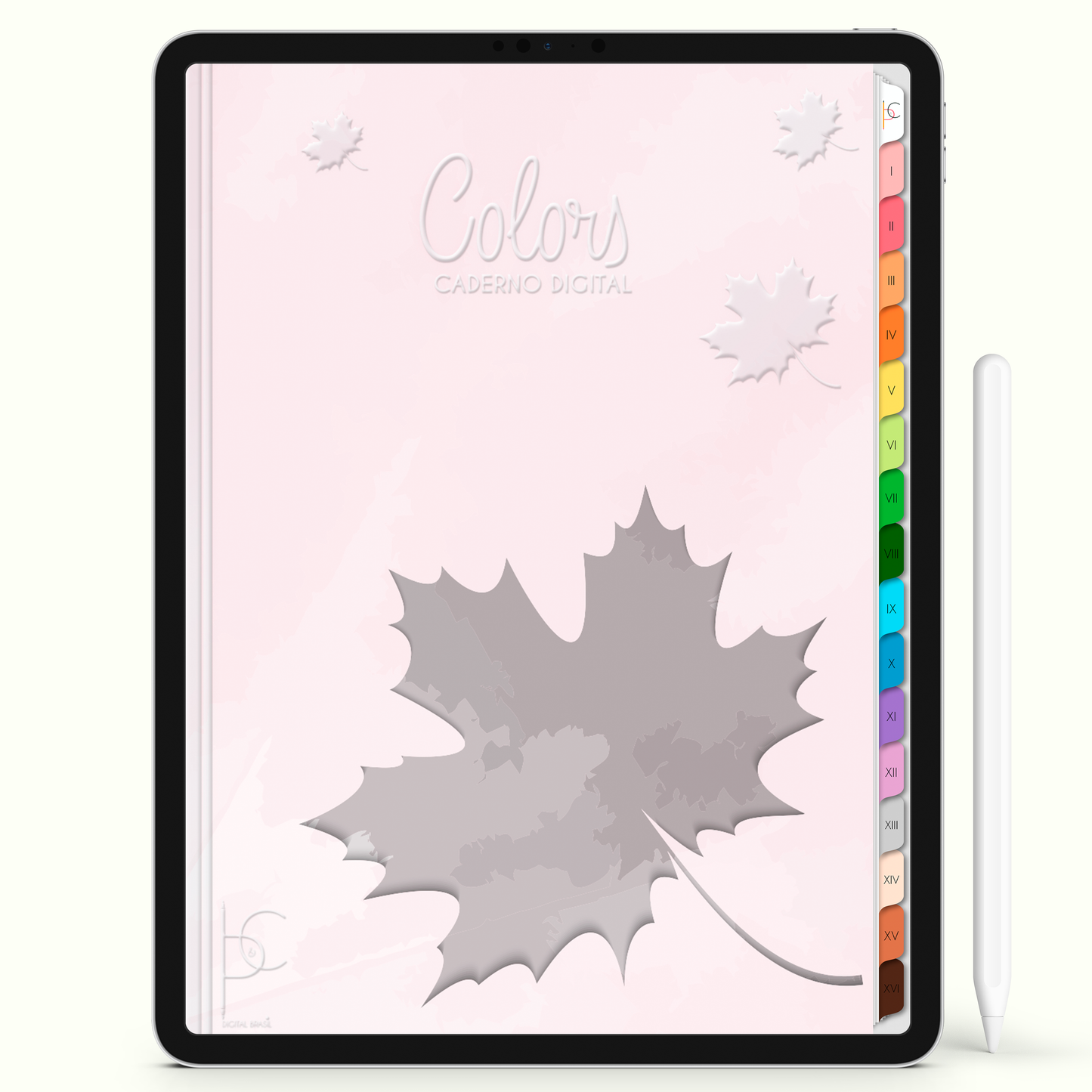 Caderno Digital Colors Outono 16 Matérias • Para iPad e Tablet Android • Download instantâneo • Sustentável